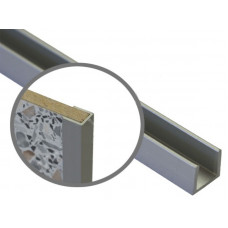 Планка для стеновых панелей 10мм торцевая 600мм, алюминий