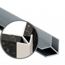 Планка для стеновых панелей 10мм угловая 600мм, алюминий